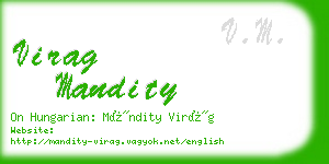 virag mandity business card